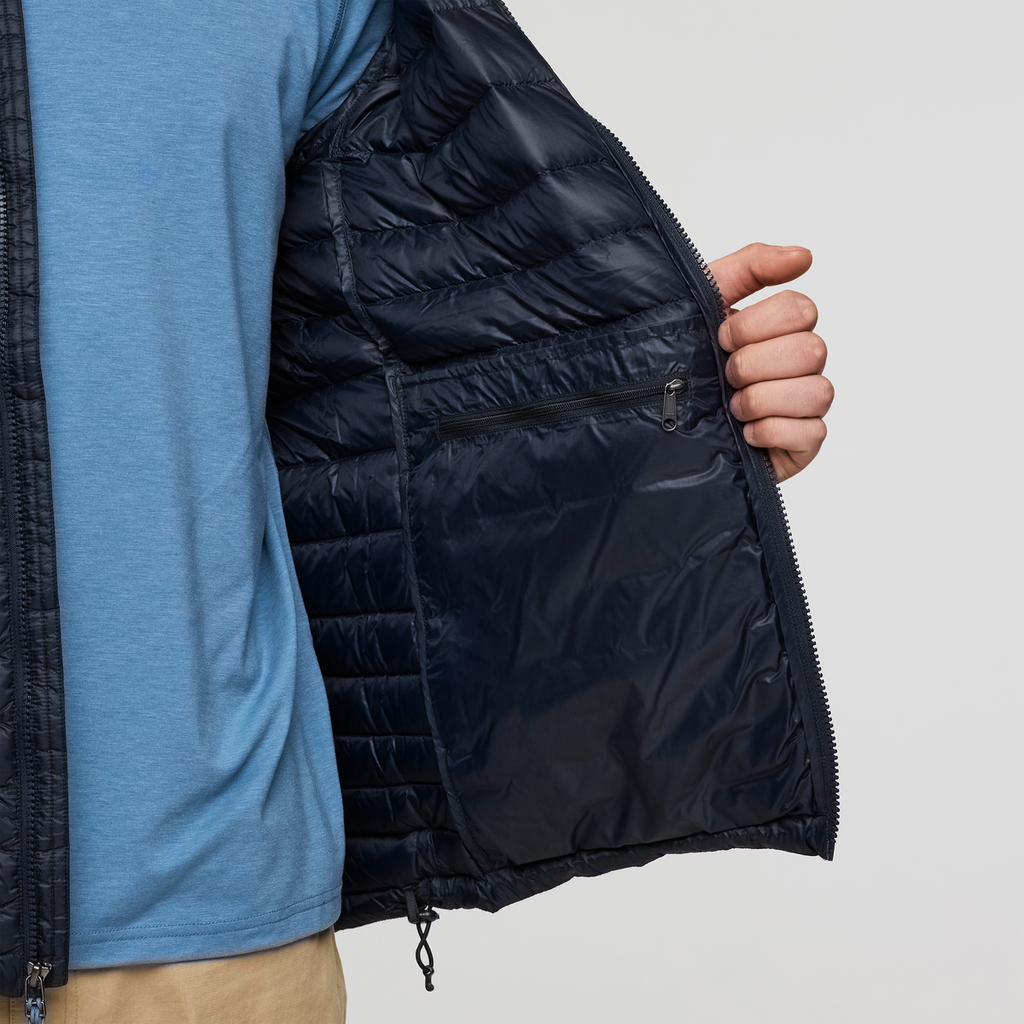 Fuego Down Jacket - Men's, Carbon Stripes, Model Kai