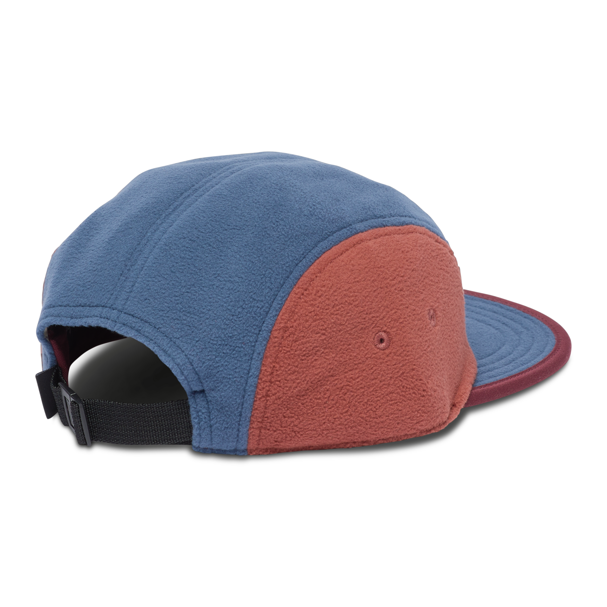 Fleece 5-Panel Hat, Mulberry/Deep Sea, Detail