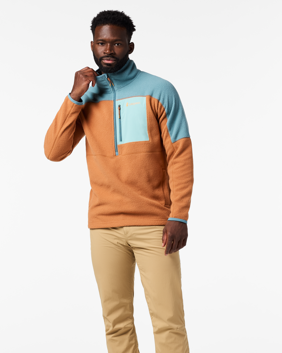 Abrazo Fleece Half-Zip Jacket - Men's, Everglade/Whiskey, Model Kirk