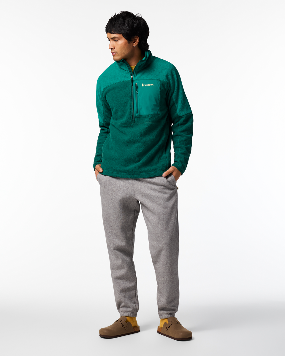 Abrazo Fleece Half-Zip Jacket - Men's, Malachite/Kale, Model Christian