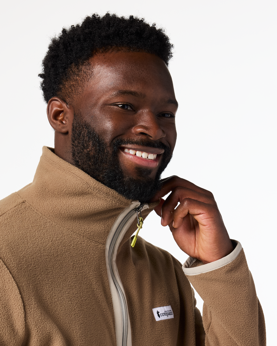 Amado Fleece Pullover - Men's, Dune/Stone, Model Kirk