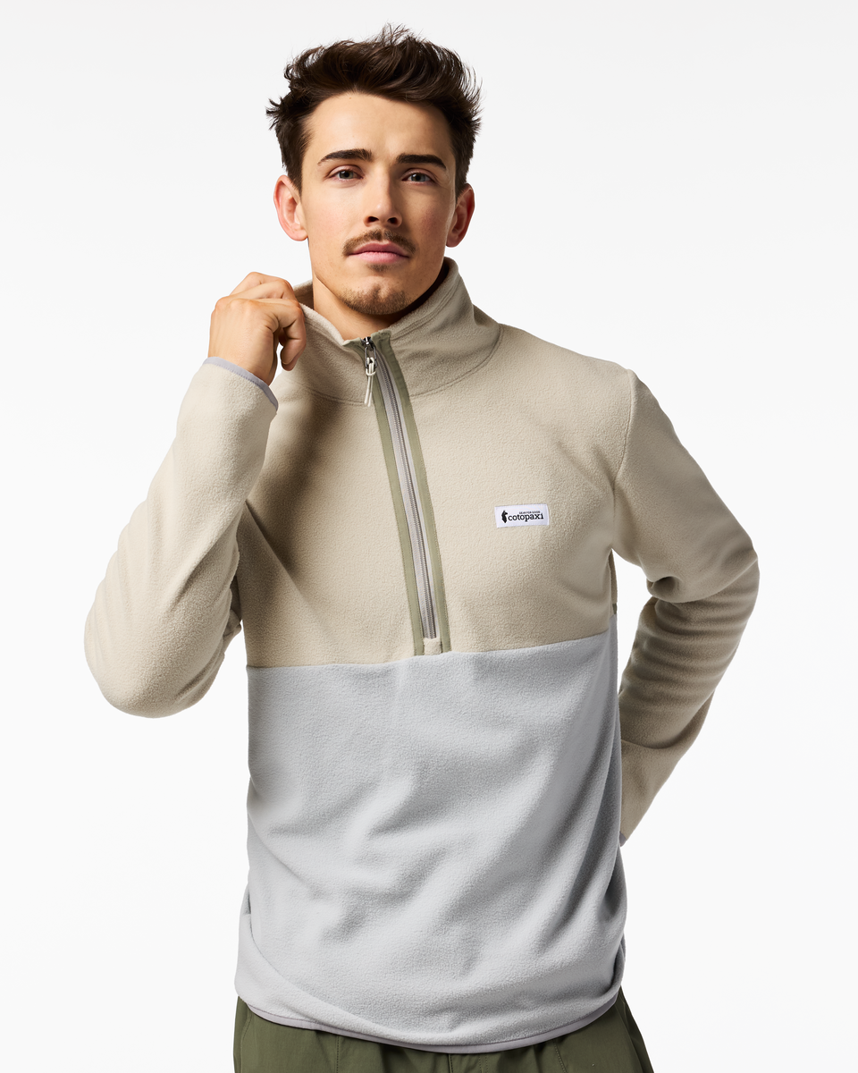 Amado Fleece Pullover - Men's, Mineral/Vapor, Model Kellan