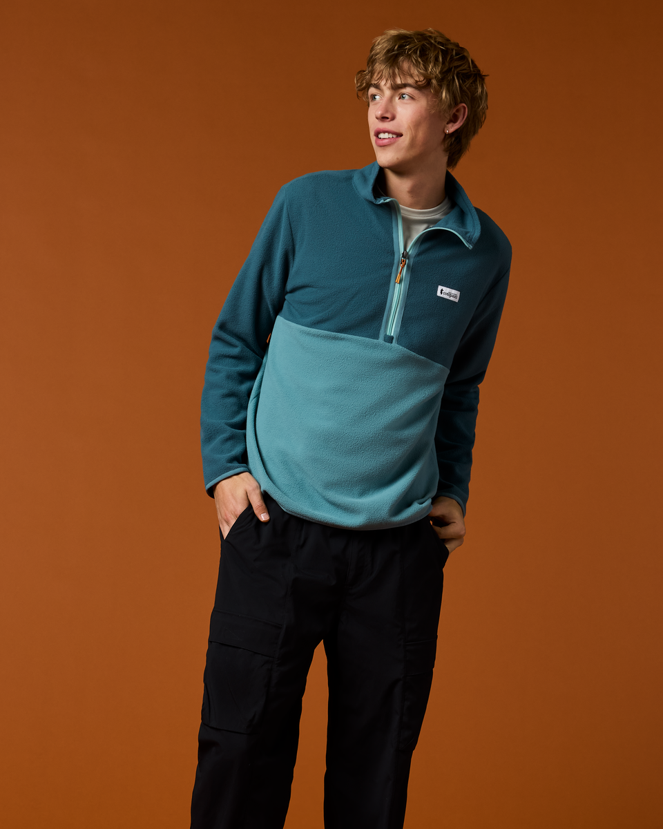 Amado Fleece Pullover - Men's, Ocean/Everglade, Model Maximus