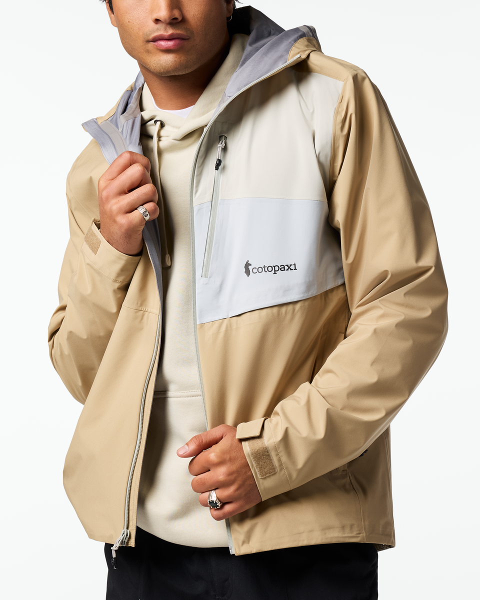Impermeo 3L Hooded Shell Jacket - Men's, Khaki, Model Christian