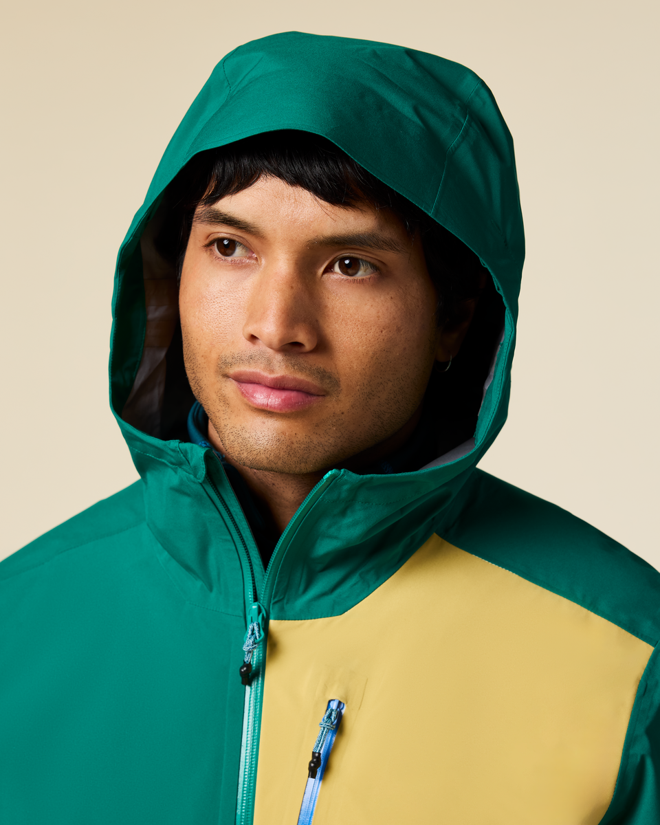 Impermeo 3L Hooded Shell Jacket - Men's, Malachite, Model Christian