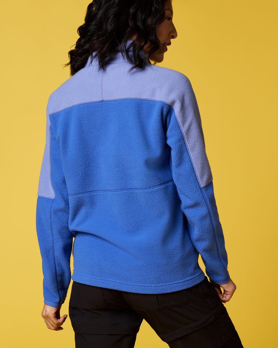 Abrazo Fleece Half-Zip Jacket - Women's, Aster/Azure, Model Tiff