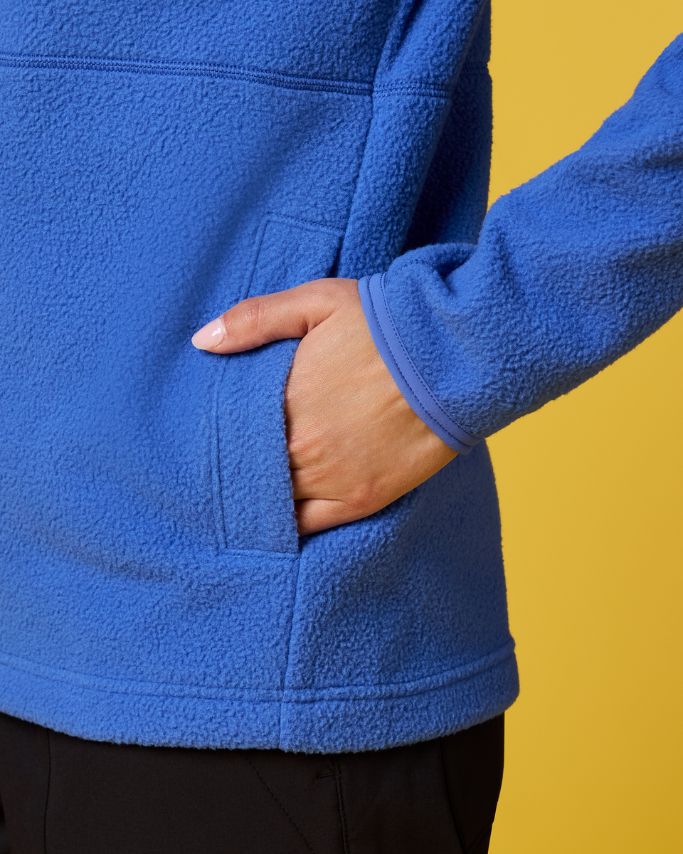 Abrazo Fleece Half-Zip Jacket - Women's, Aster/Azure, Model Tiff