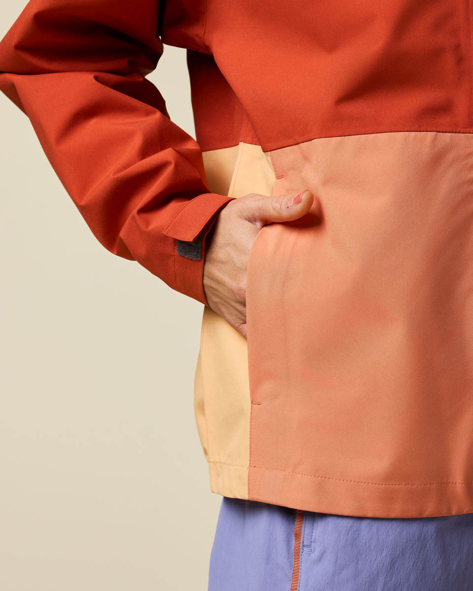 Cielo Rain Jacket - Women's, Chimayo/Grapefruit, Model Lola