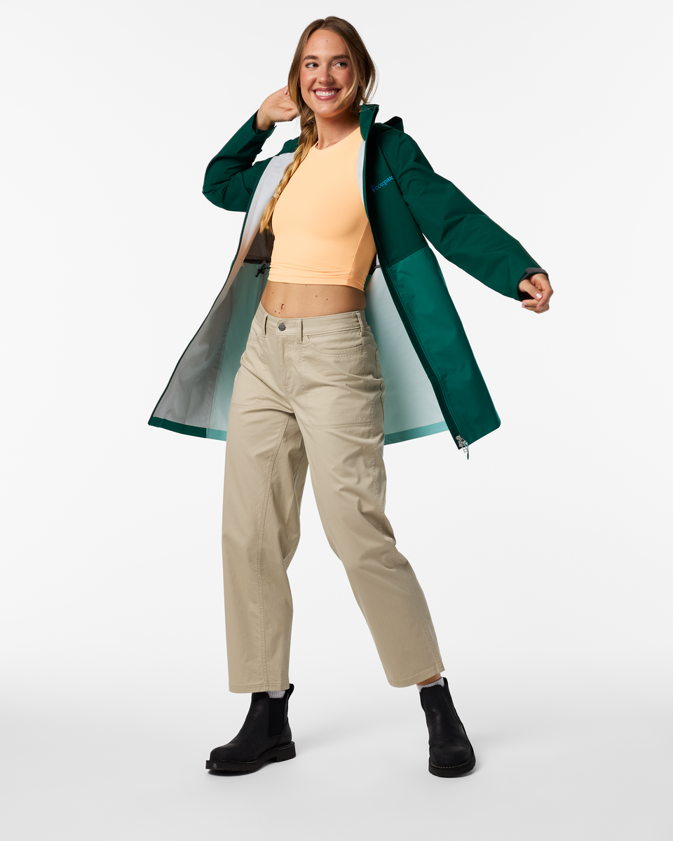 Cielo Rain Trench - Women's, Kale/Malachite, Model Ellen