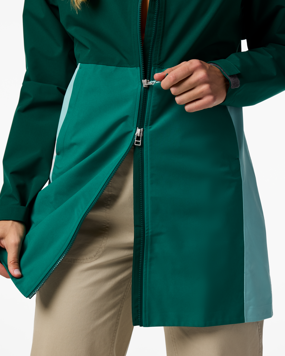 Cielo Rain Trench - Women's, Kale/Malachite, Model Ellen