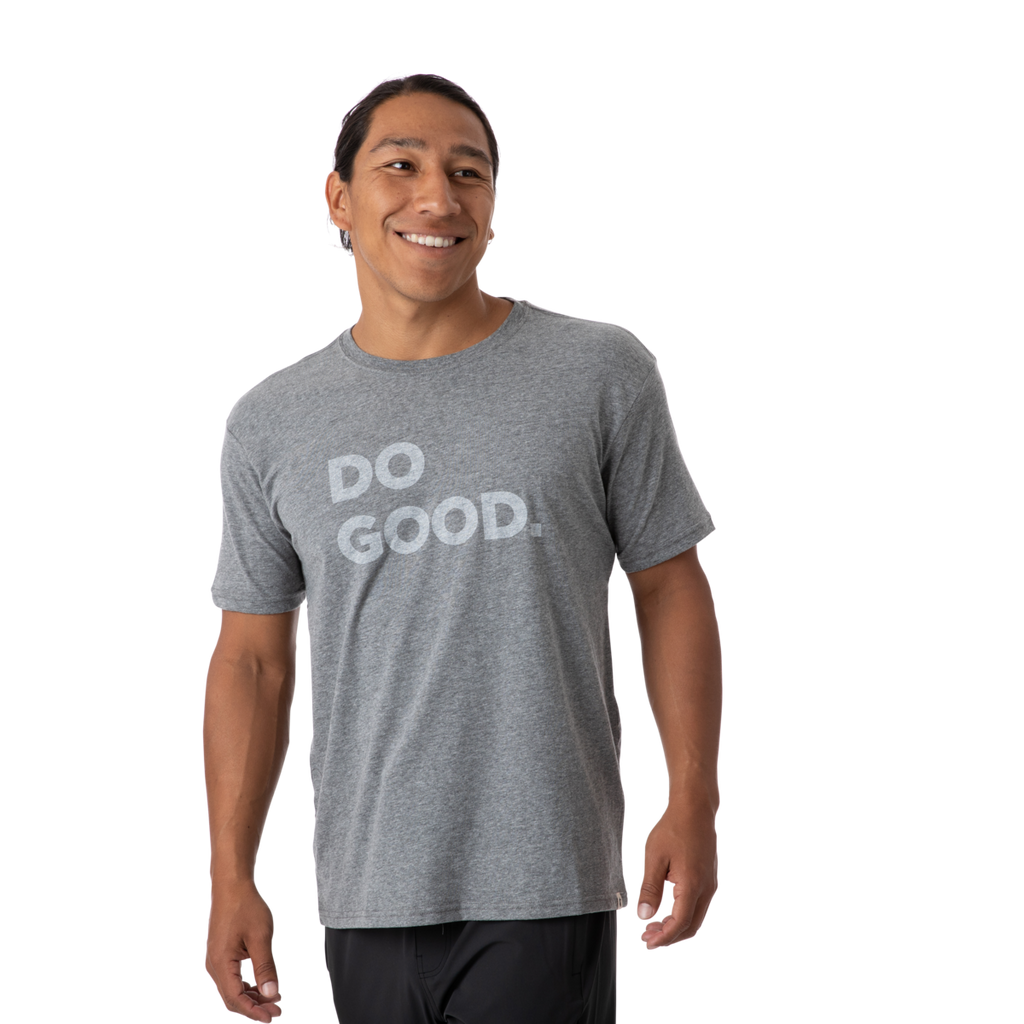 Do Good T-Shirt - Men's, Heather Grey, Model Mario