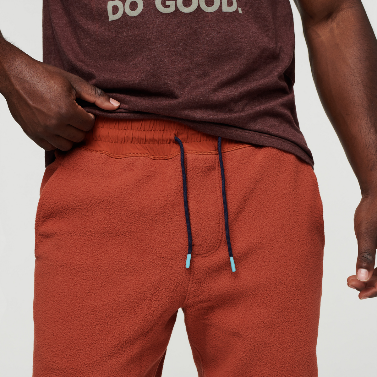 Abrazo Fleece Jogger - Men's, Spice, Model Jeremy