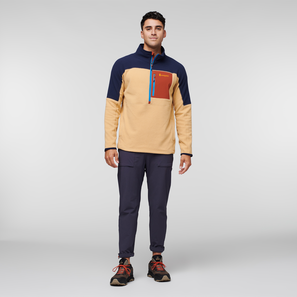 Abrazo Half-Zip Fleece Jacket - Men's, Maritime/Birch, Model Munther
