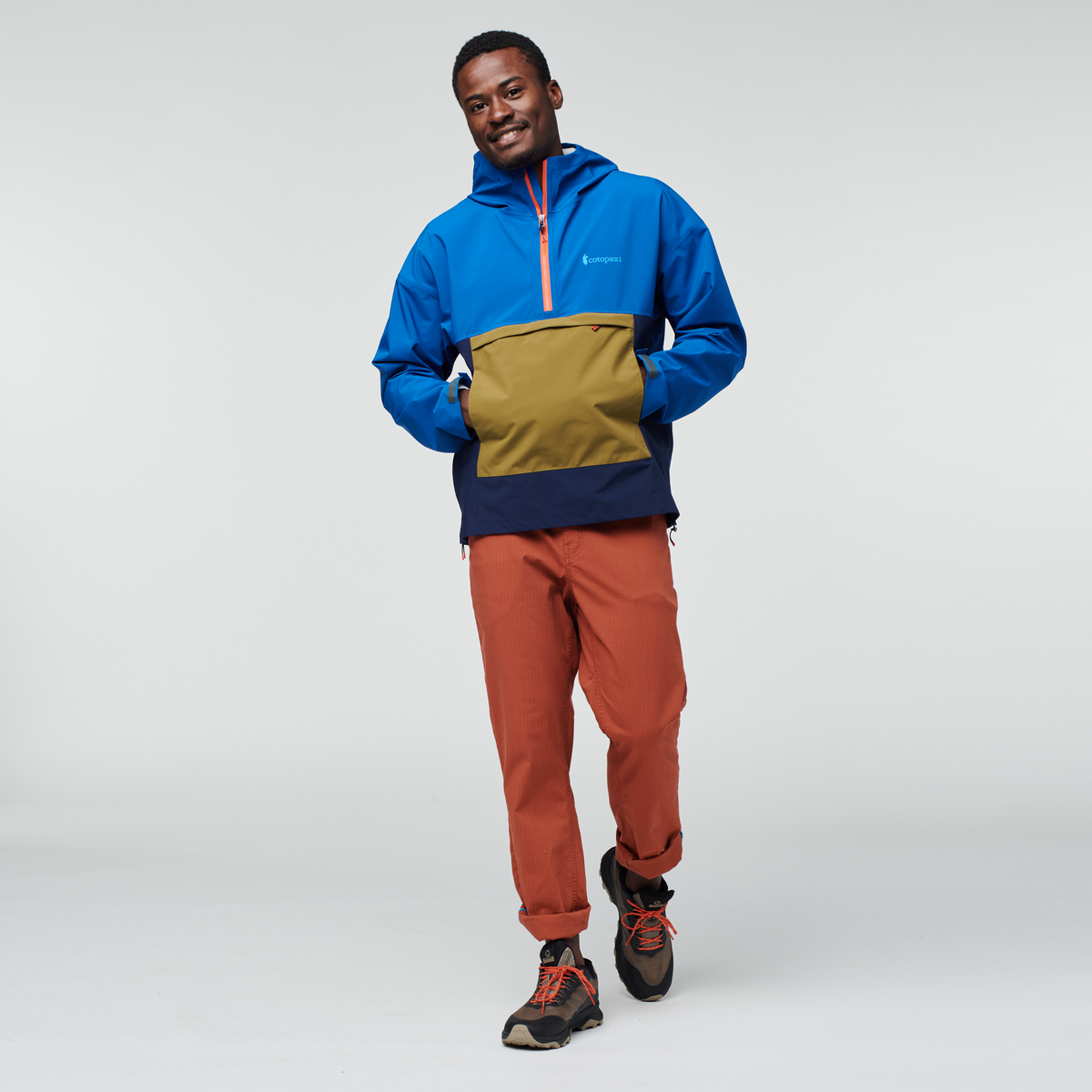 Cielo Rain Anorak - Men's, Pacific, Model Jeremy