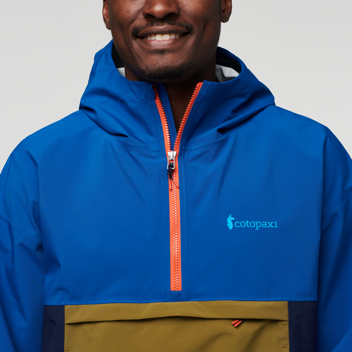Cielo Rain Anorak - Men's, Pacific, Model Jeremy