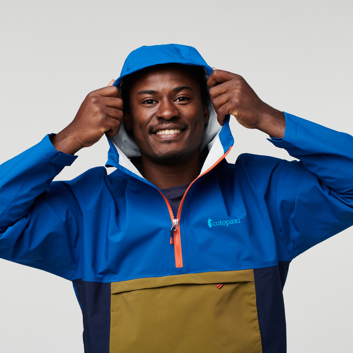 Cielo Rain Anorak - Men's, Pacific, Model Jeremy