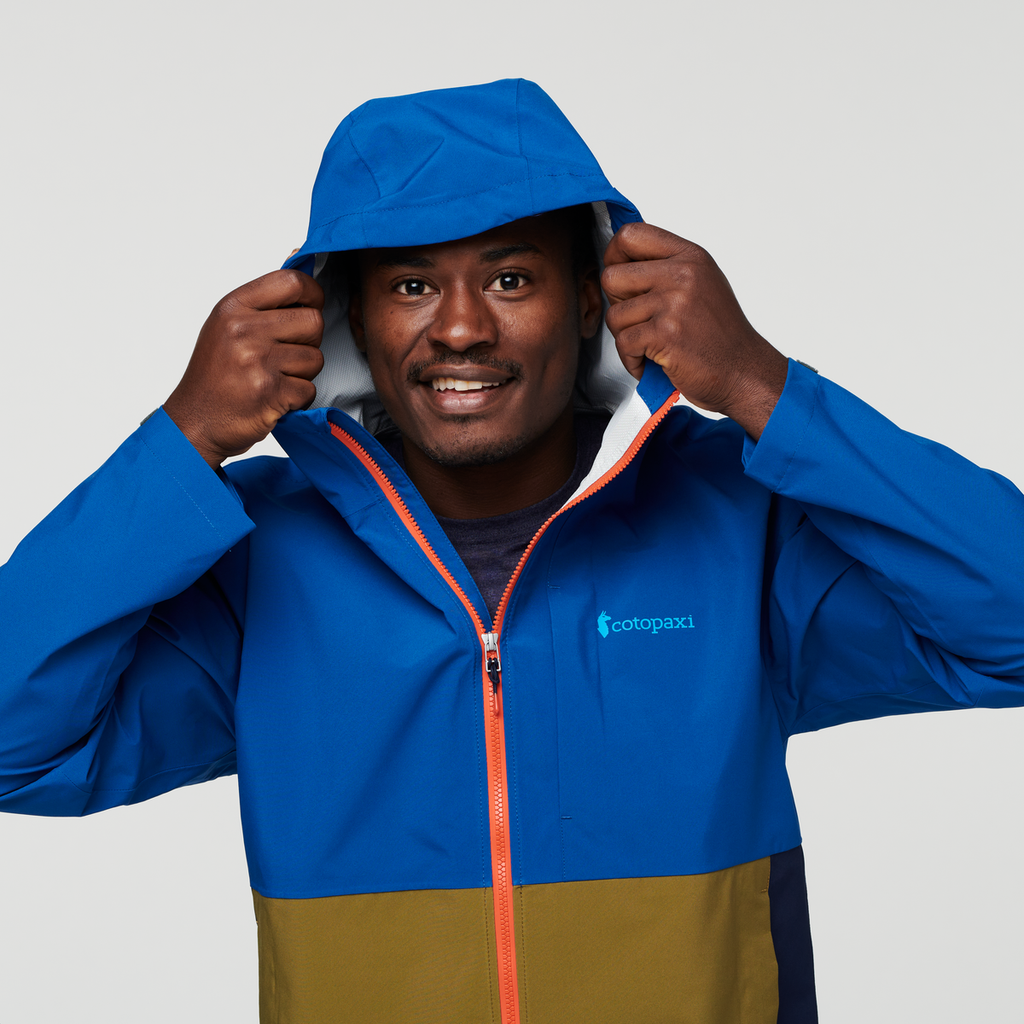 Cielo Rain Jacket - Men's, Pacific, Model Jeremy