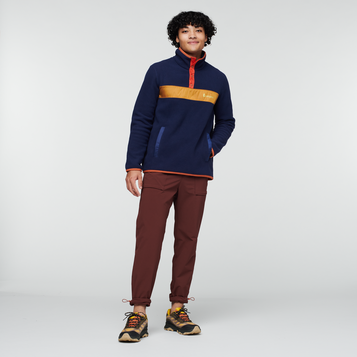 Teca Fleece Pullover - Men's, Campfire, Model Xavier