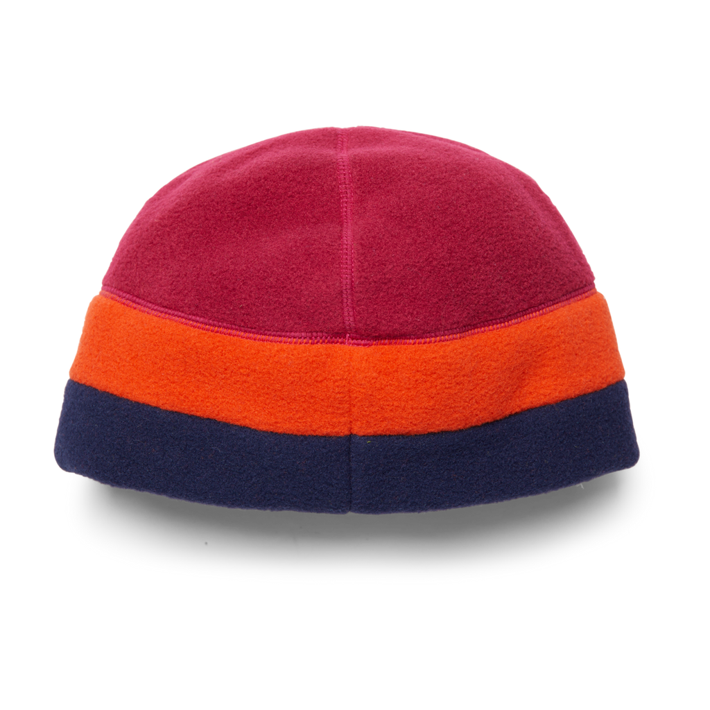 Teca Fleece Beanie, Raspberry Stripes