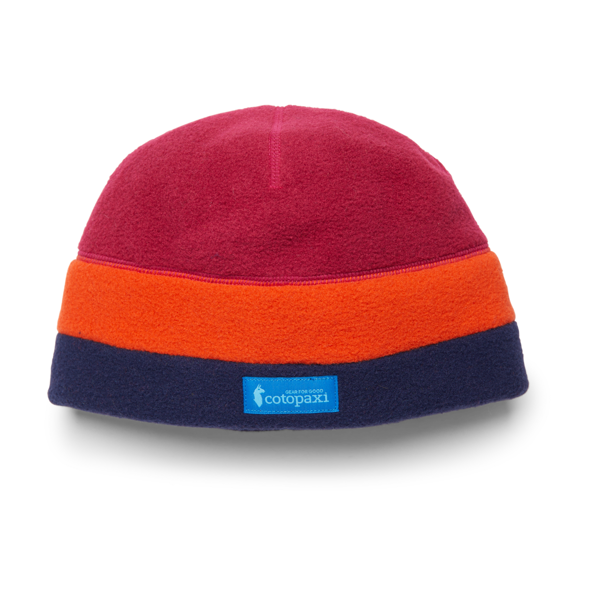 Teca Fleece Beanie, Raspberry Stripes