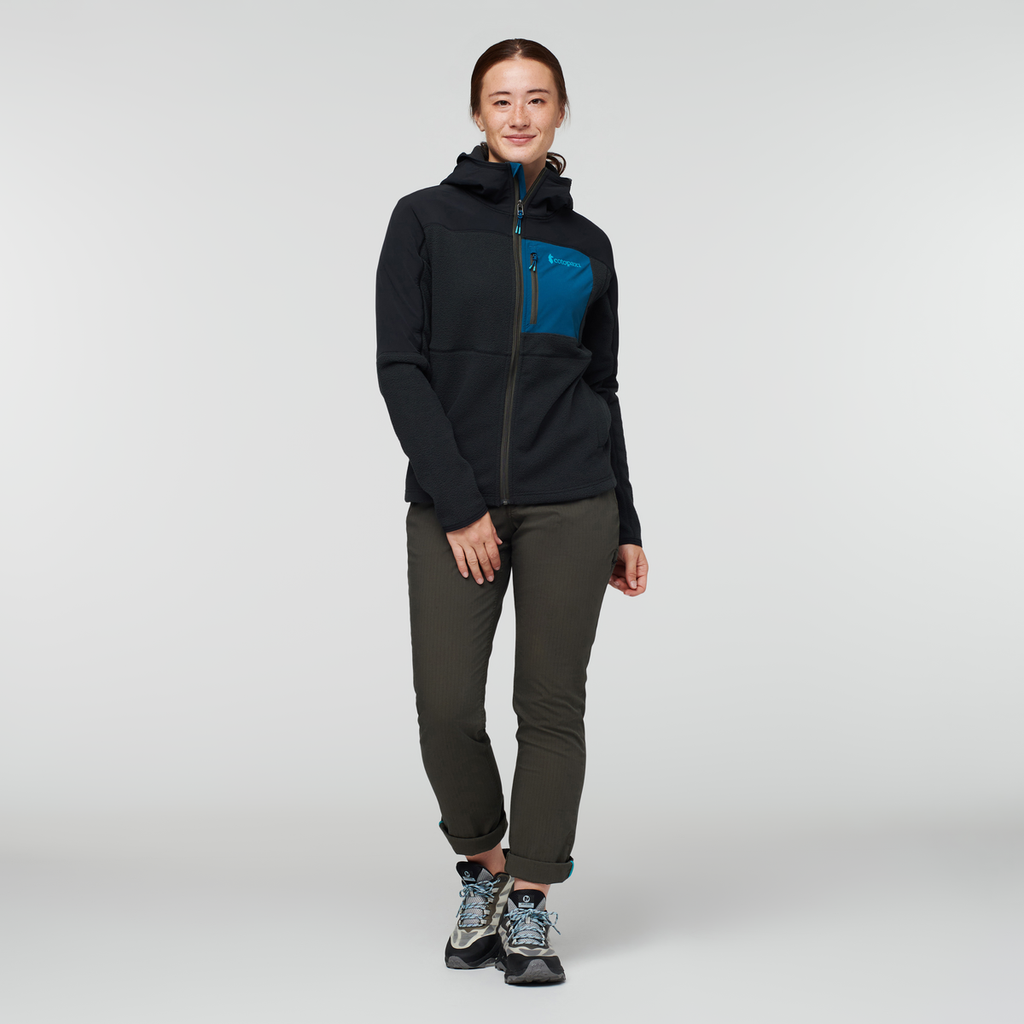 Abrazo Fleece Hooded Full-Zip Jacket - Women's, Black, Model Aya