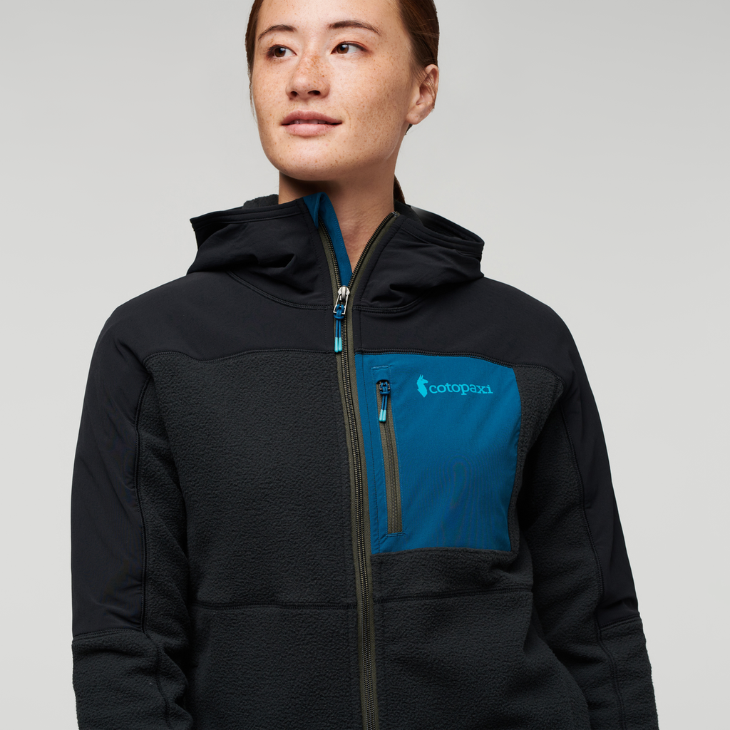 Abrazo Fleece Hooded Full-Zip Jacket - Women's, Black, Model Aya