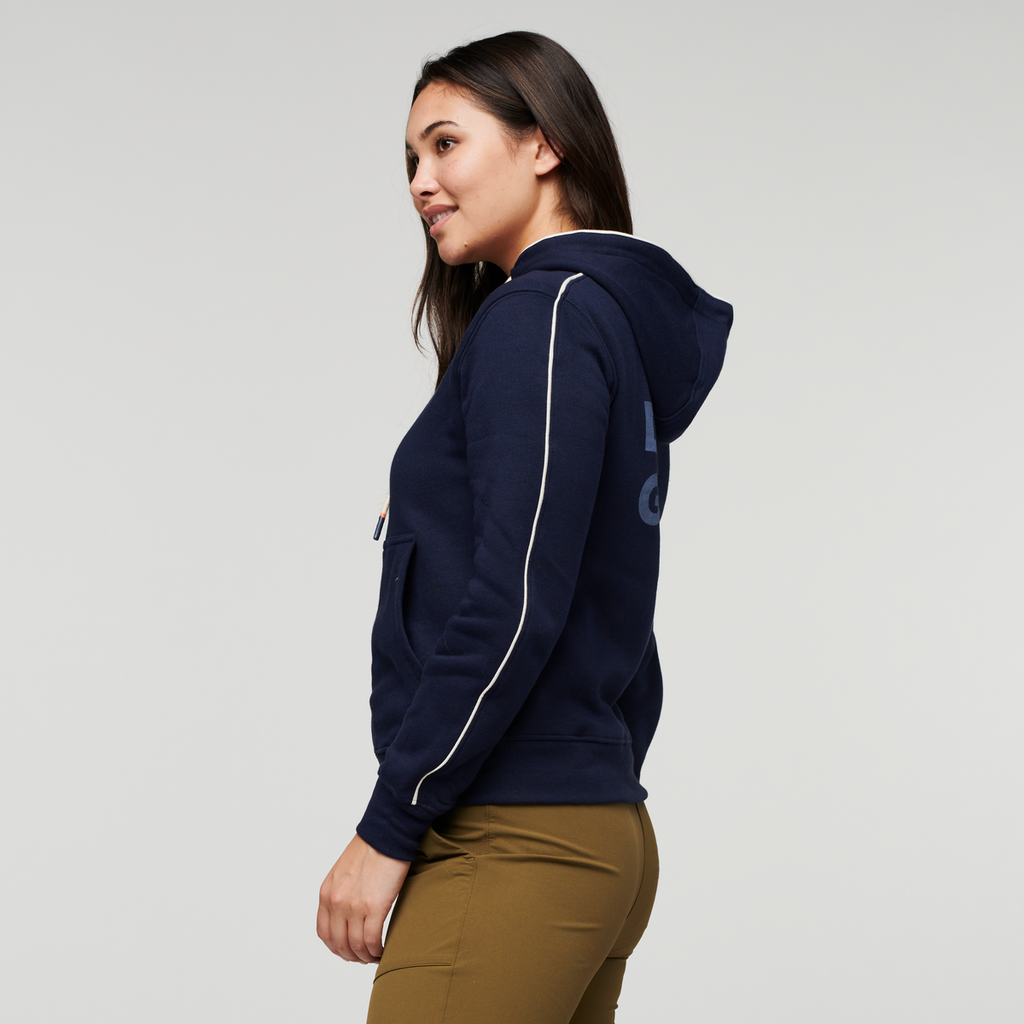 Do Good Organic Full-Zip Hoodie - Women's, Maritime, Model Maile