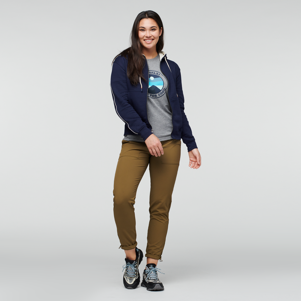 Do Good Organic Full-Zip Hoodie - Women's, Maritime, Model Maile