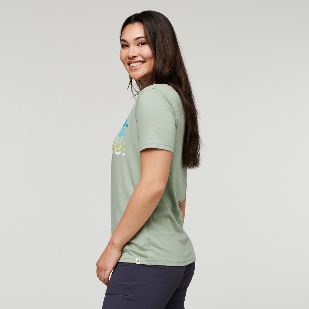 Do Good Repeat T-Shirt - Women's, Silver Leaf, Model Maile