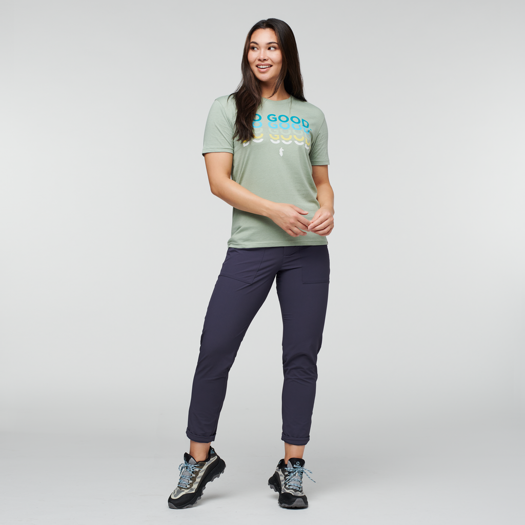 Do Good Repeat T-Shirt - Women's, Silver Leaf, Model Maile