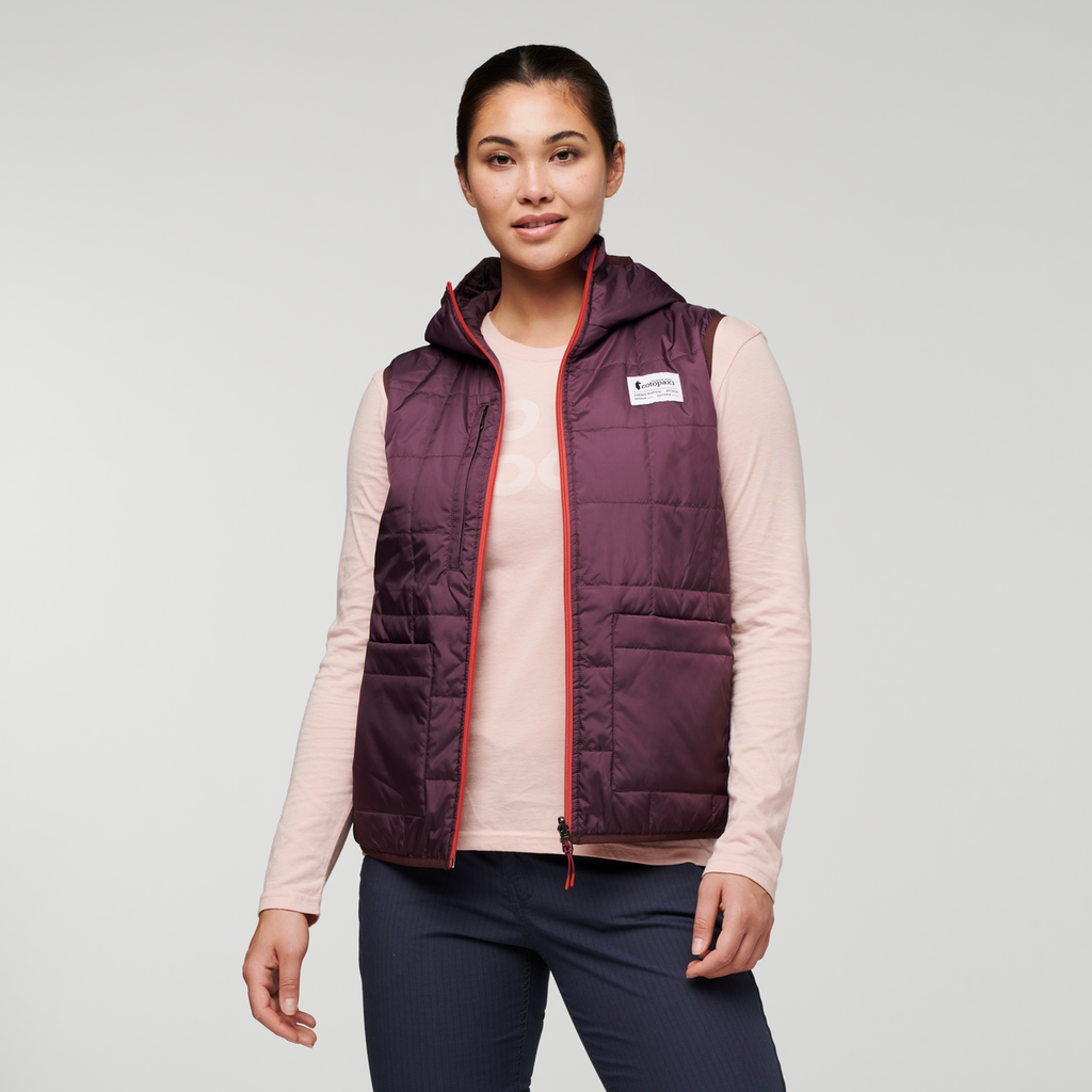 Teca Cálido Hooded Vest - Women's, Provence, Model Maile