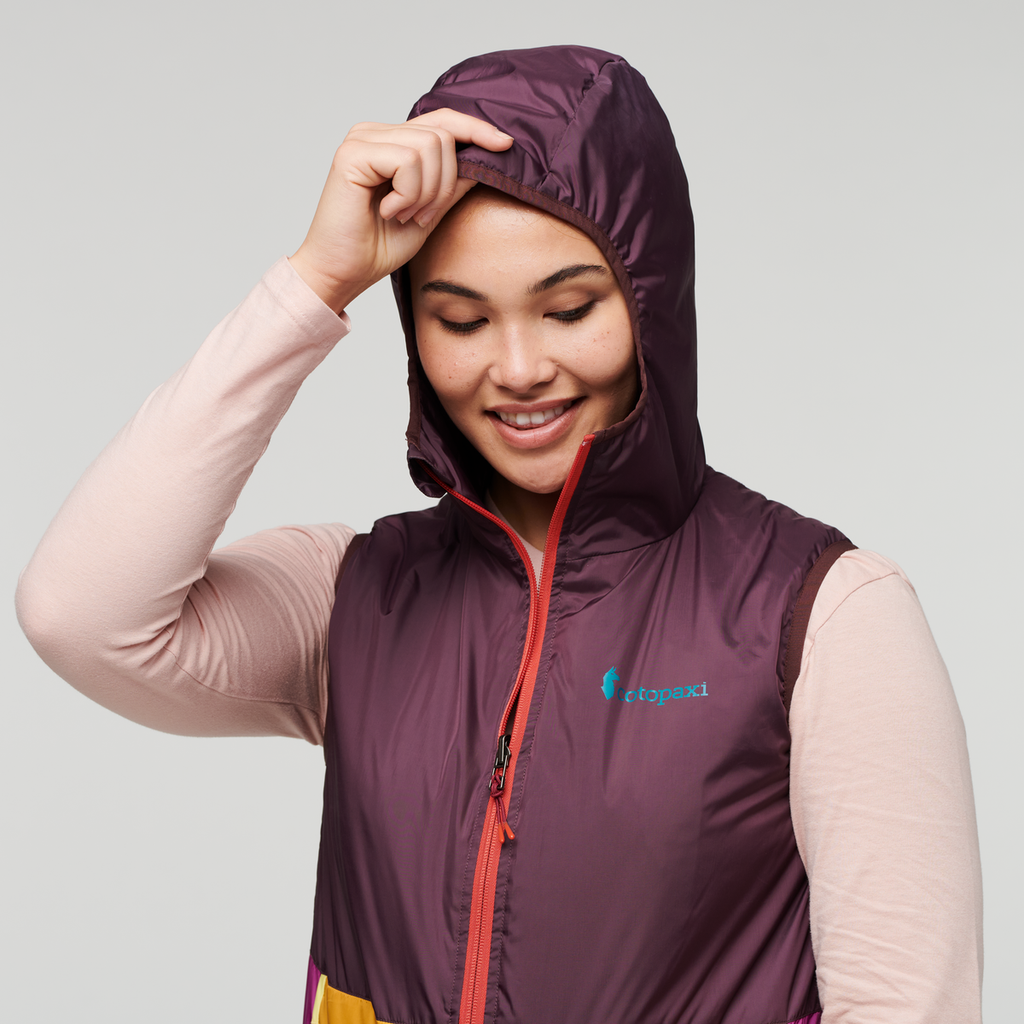 Teca Cálido Hooded Vest - Women's, Provence, Model Maile