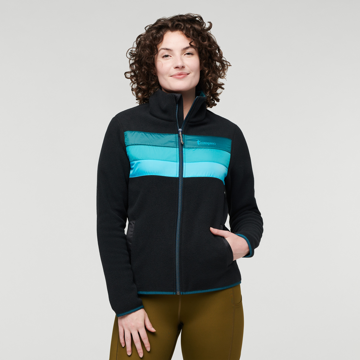 Teca Fleece Full-Zip Jacket - Women's, Dive In, Model Courtney