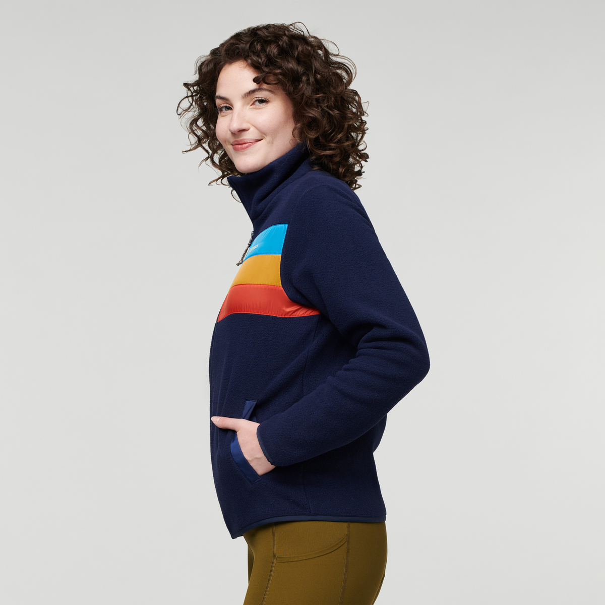 Teca Fleece Full-Zip Jacket - Women's, Half Full, Model Courtney