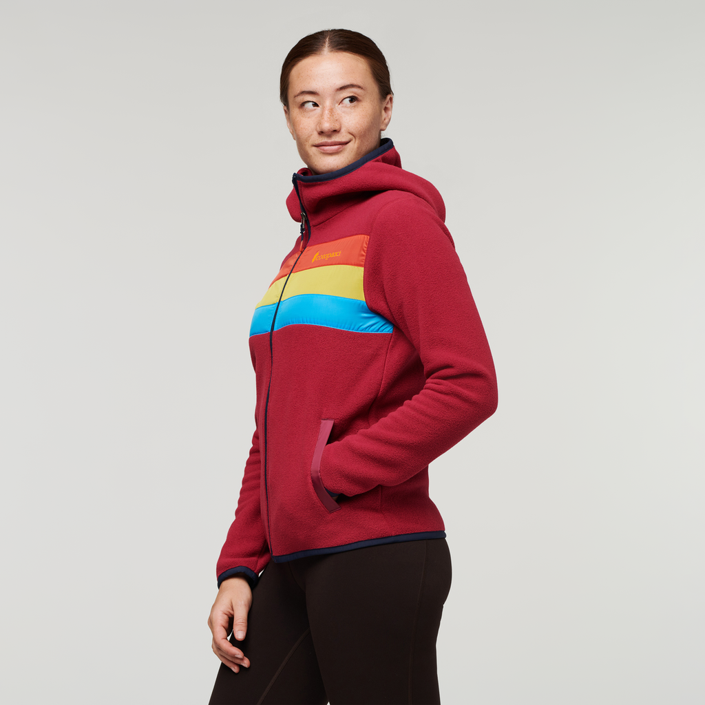 Teca Fleece Hooded Full-Zip Jacket - Women's, Danger Zone, Model Aya