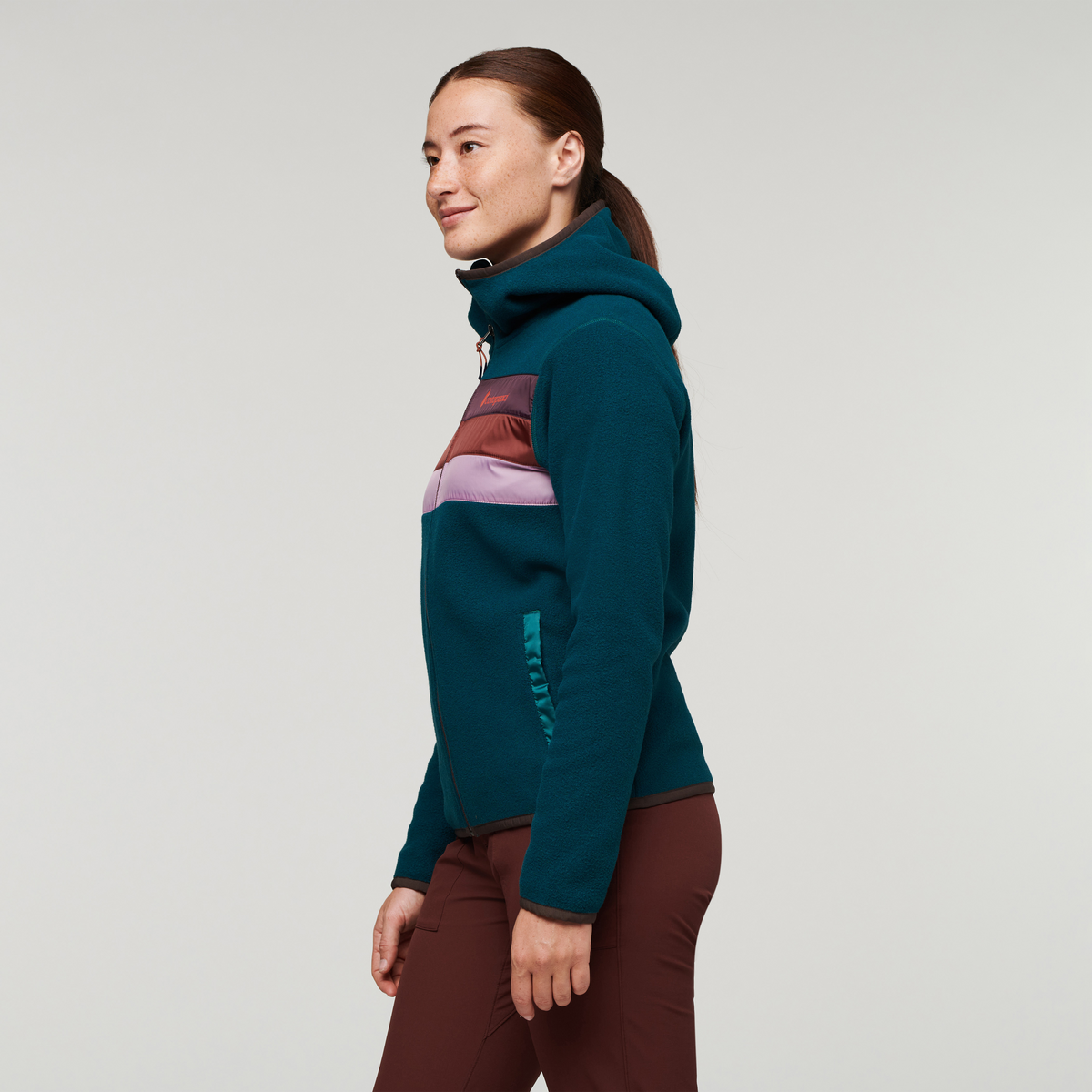 Teca Fleece Hooded Full-Zip Jacket - Women's, Dragons Exist, Model Aya