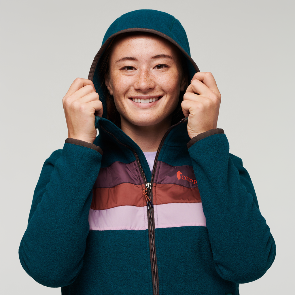 Teca Fleece Hooded Full-Zip Jacket - Women's, Dragons Exist, Model Aya