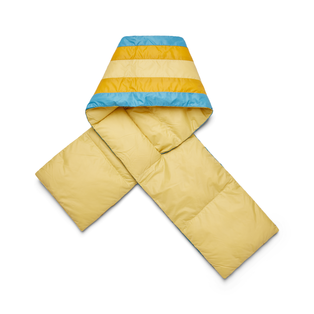 Fuego Down Scarf, Wheat Stripes