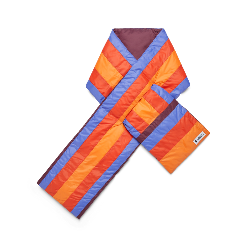 Fuego Down Scarf, Wine Stripes