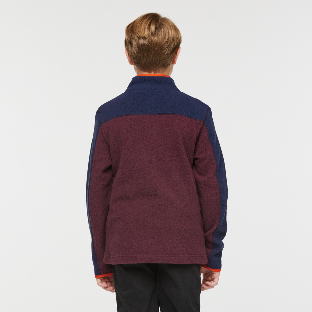 Abrazo Half-Zip Fleece Jacket - Kids', Maritime/Wine, Model Dax
