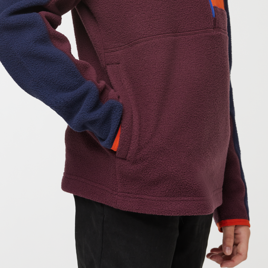 Abrazo Half-Zip Fleece Jacket - Kids', Maritime/Wine, Model Dax