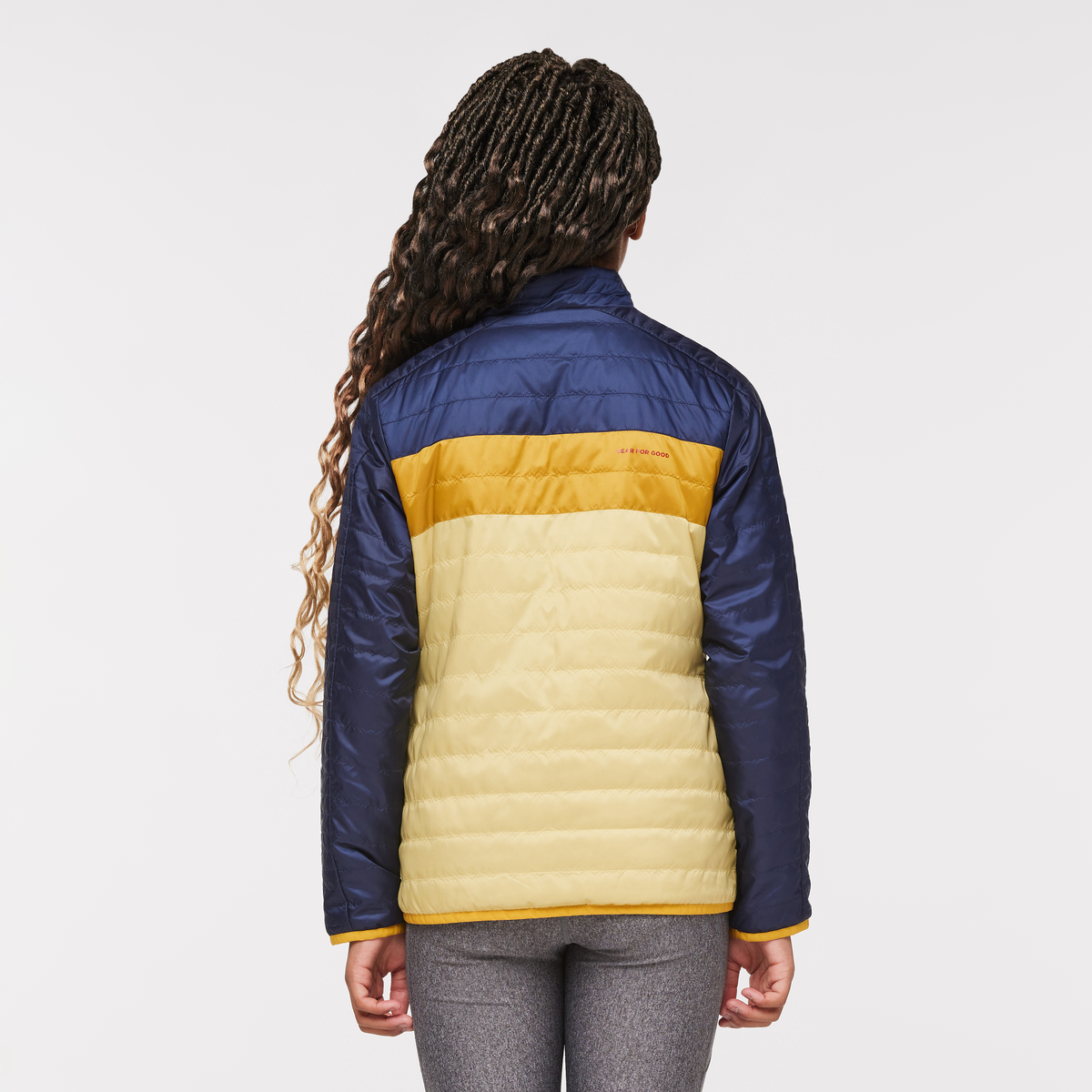 Kids' Capa Insulated Jacket, Maritime/Wheat, Model Adelina