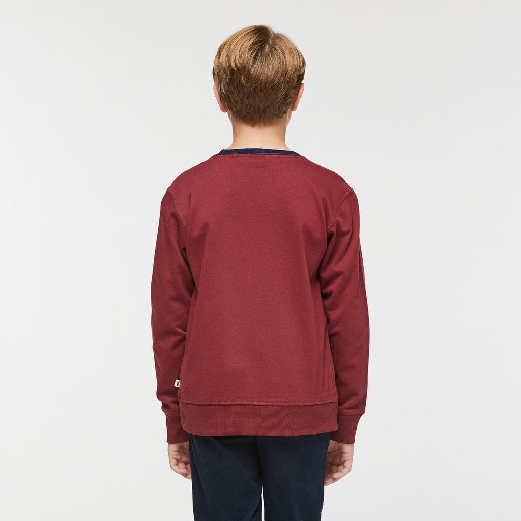 Do Good Crew Sweatshirt - Kids', Burgundy, Model Dax