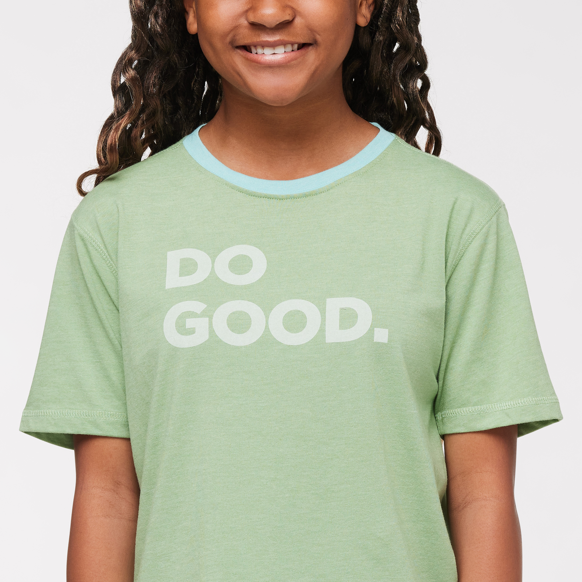 Do Good Organic T-Shirt - Kids', Aspen, Model Adelina