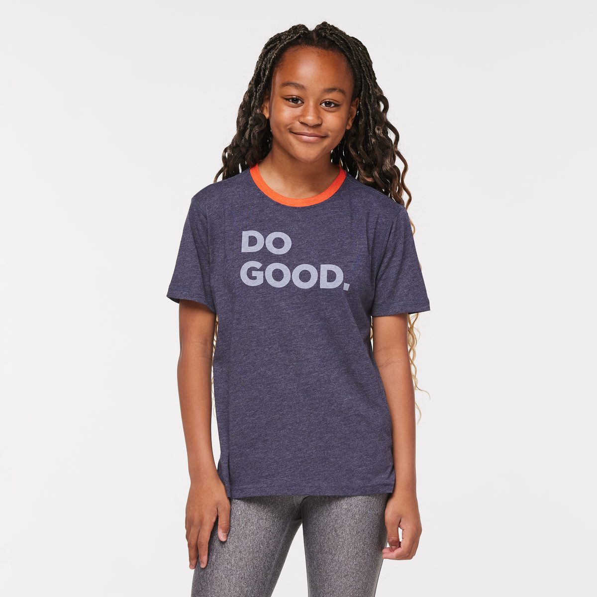 Do Good Organic T-Shirt - Kids', Maritime, Model Adelina