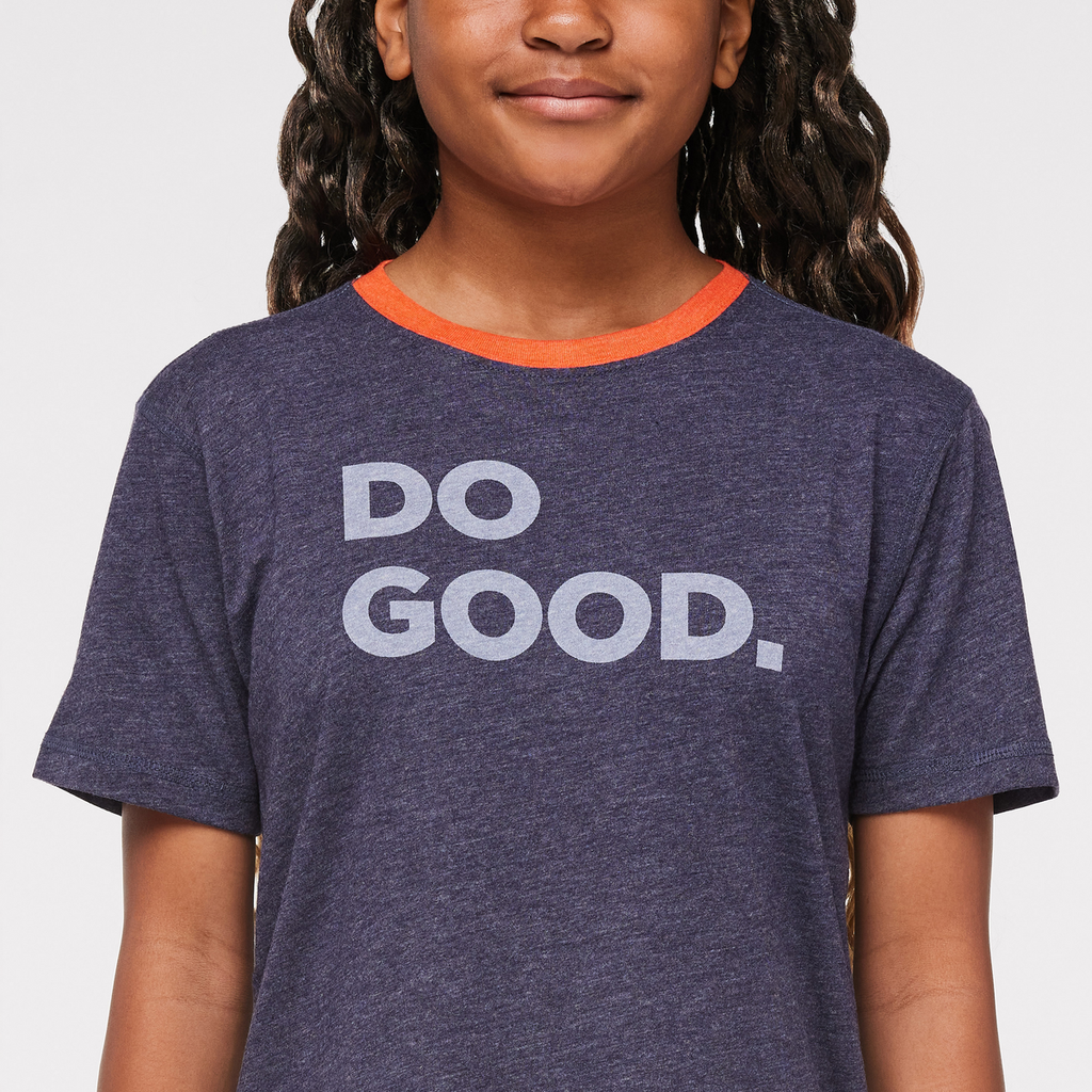 Do Good Organic T-Shirt - Kids', Maritime, Model Adelina