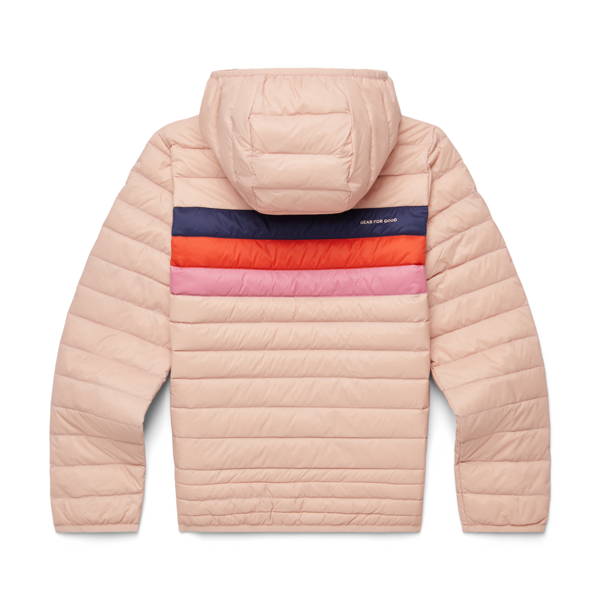 Fuego Hooded Down Jacket - Kids', Rosewood Stripes, Detail