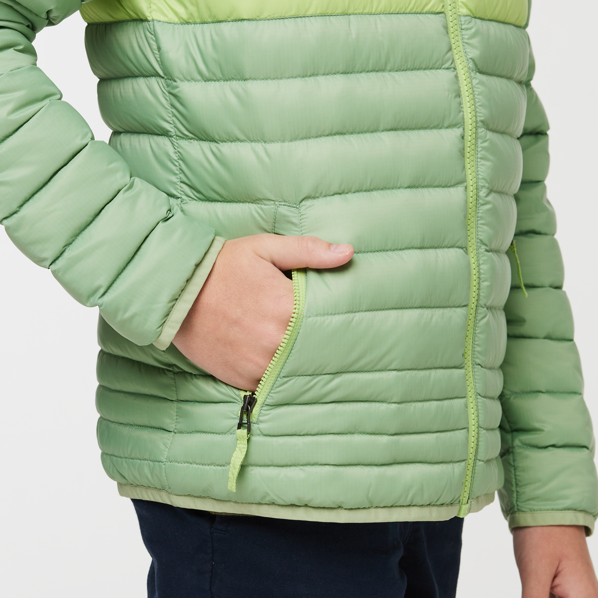 Fuego Down Jacket - Kids', Aspen Stripes, Model Dax