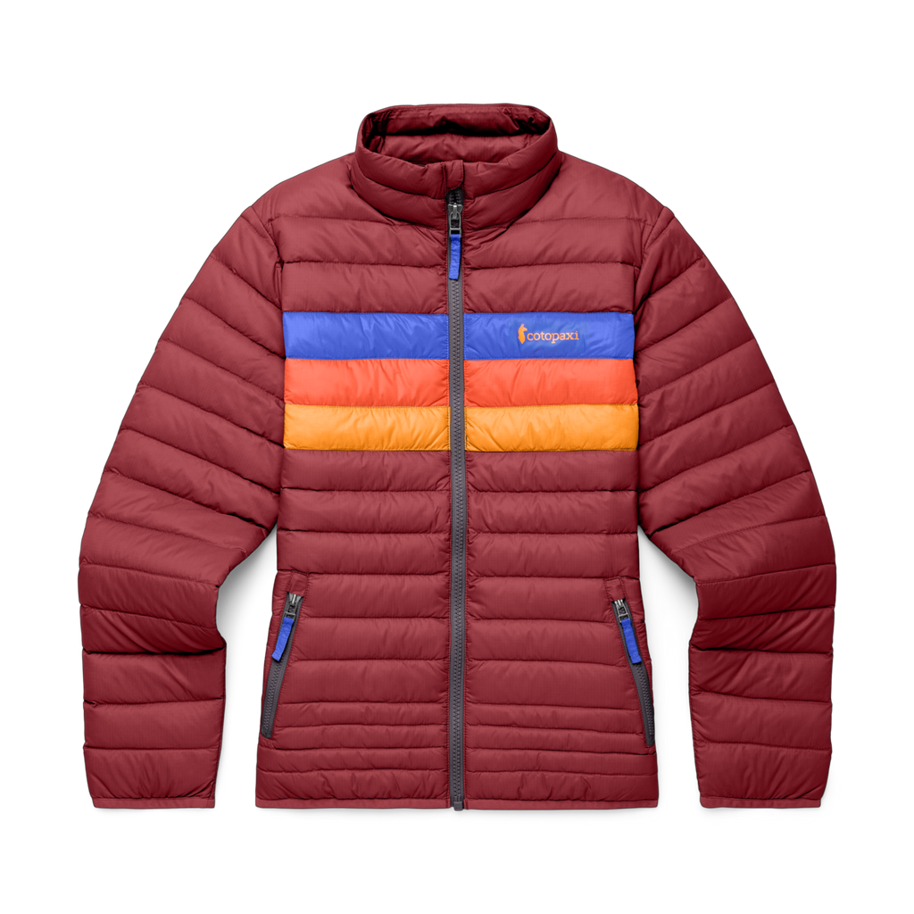 Fuego Down Jacket - Kids', Burgundy Stripes