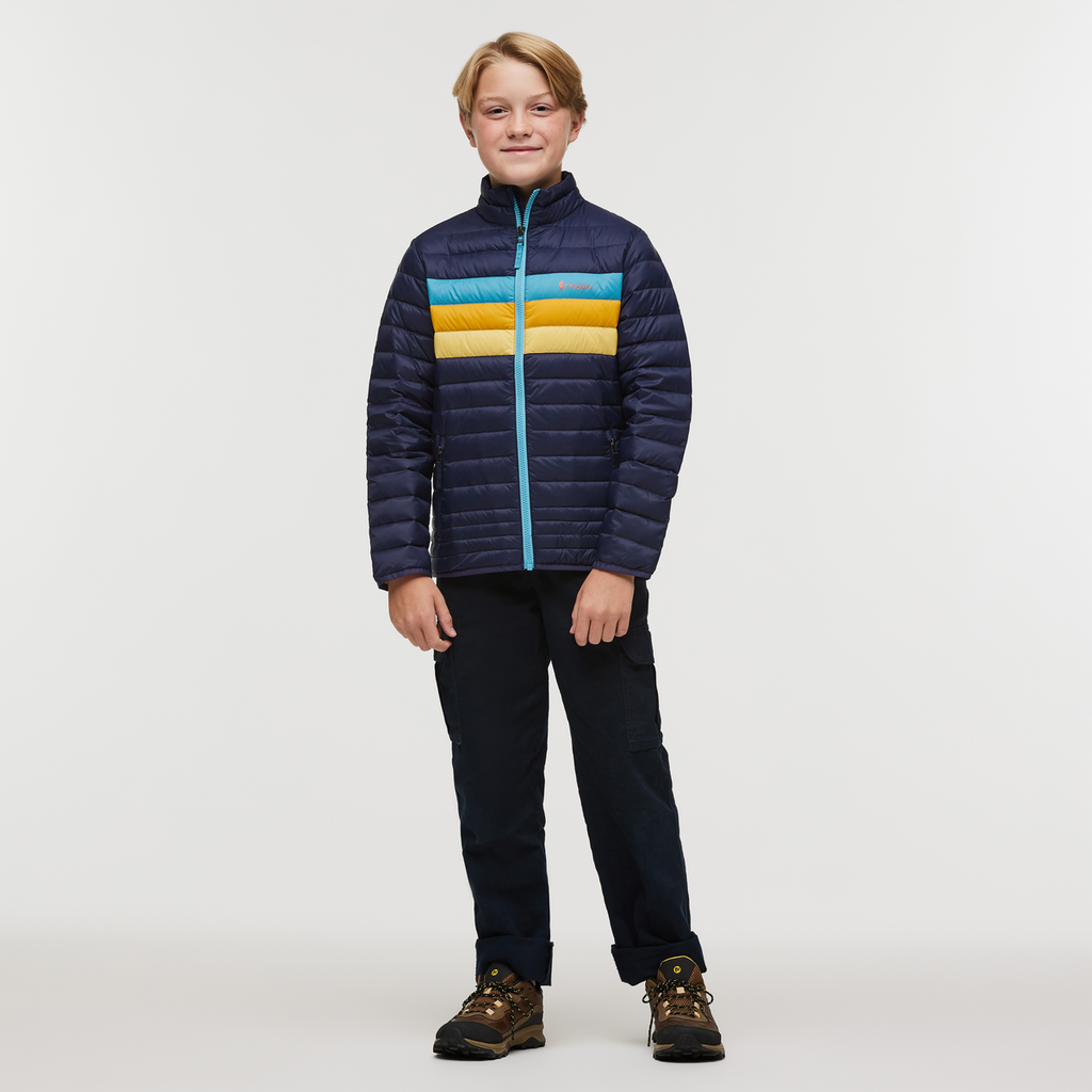 Fuego Down Jacket - Kids', Maritime Stripes, Model Dax